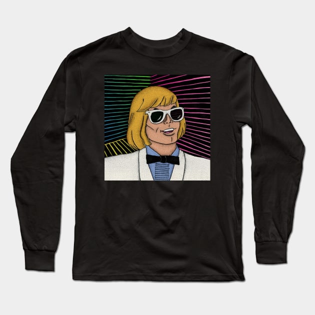 Glitchy Computer Man Long Sleeve T-Shirt by Jim_Nauseum